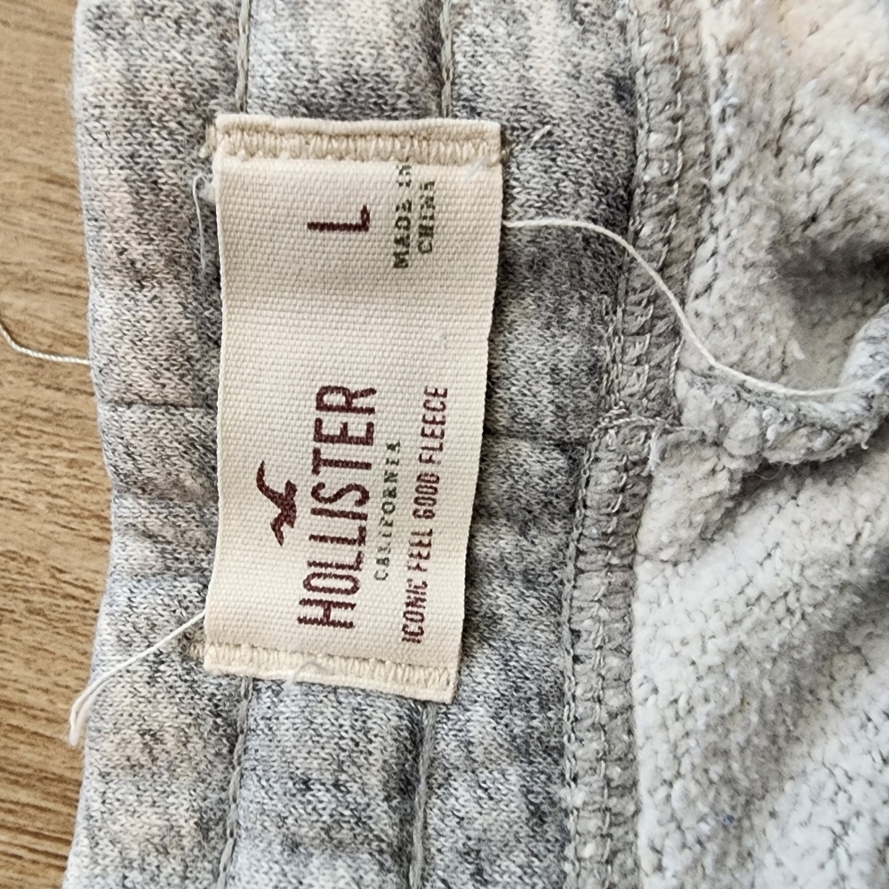 Hollister Heathered Gray Joggers Sweatpants Size Mens Large EUC - Picture 4 of 5